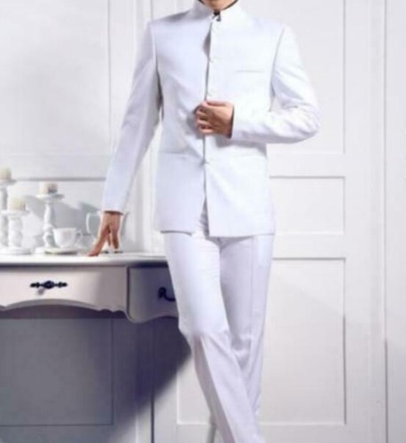 STAND da uomo cinese collare Skinny allacciatura semplice abito da sposa cappotto giacca Hot T