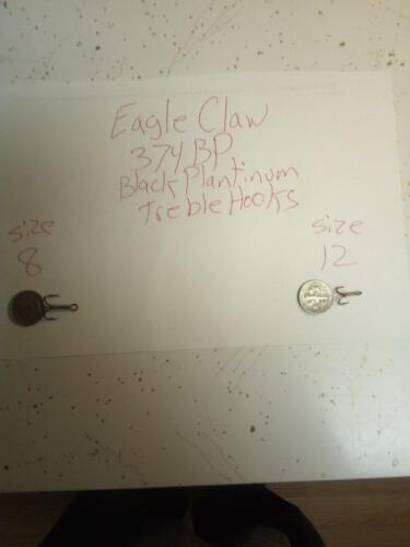 500-Eagle Claw 374BP treble hooks 2 sizes to choose from size 8 and size 12 
