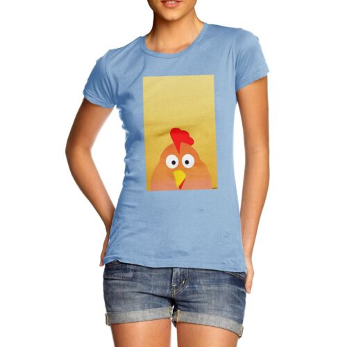 Para mujer Premium Algodón Caricaturas pollo mirando a usted T-Shirt