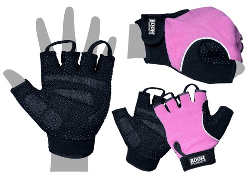 Ladies Pink Weight Lifting Gloves Gel Padded Gym Workout Training Wrist Support