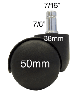OFFICE CHAIR CASTERS TWIN WHEEL TIRE ROLLERS 5 pcs #CH-55