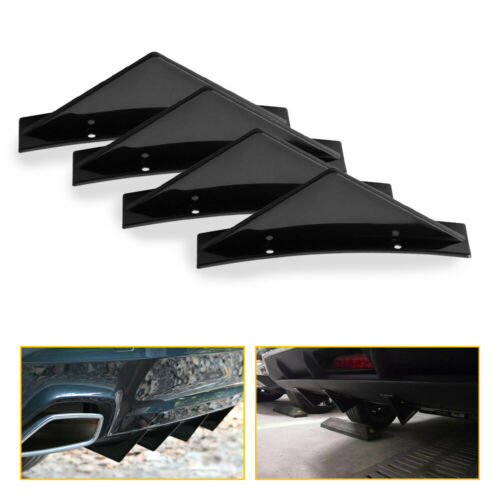 Universal Wing Car Rear Bumper Lip Diffuser Splitter Spoiler Shark Triangle EOM