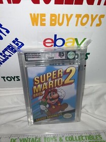 SUPER MARIO BROS. 2 Sealed Game Nintendo NES 1989 white seal VGA Graded 85 🔥