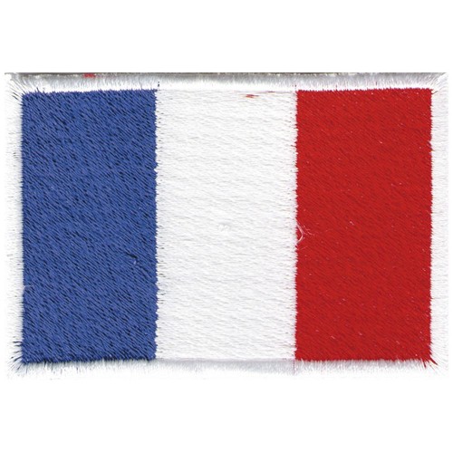 ricamate 8 x 5,5 cm applicazione stick-emblema Bandiera Francia ☆ ☆ 20402