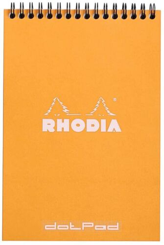 Rhodia 16503C Notizblock Note Pad mit Doppelspirale, DIN A5, Dot Grid, 80 g, 14 