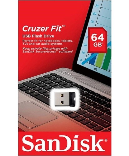 SanDisk 64GB USB SD CZ33 Cruzer Fit 64G USB 2.0 Pen Drive SDCZ33-064G retail