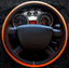 Holden Cruze Genuine Leather Steering Wheel Cover Brown Orange Blue /& White