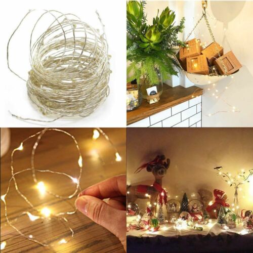Battery Powered Copper Wire LED String Fairy Lights Decor Lamp Night Lighting