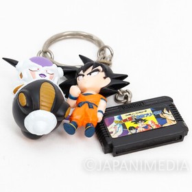 Dragon Ball Z Gokou & Freeza & Famicom Cassette Figure Keychain Banpresto
