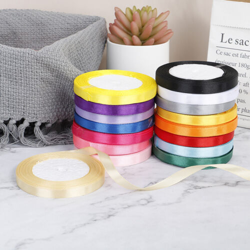 22M/Roll 10mm Silk Satin Ribbons for Crafts Gift Wrap Party Wedding Decorati,AU 