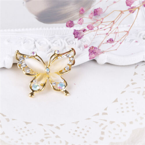 Papillon Cristal Strass Broche Pin Femme Fashion Bijoux or//plaqué argent