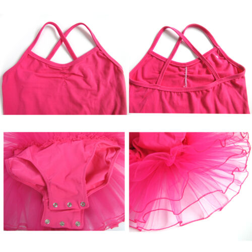 Girls Ballet Dress//Tutu Leotard Dance Gymnastics Fancy Fairy Costume 3 Layers