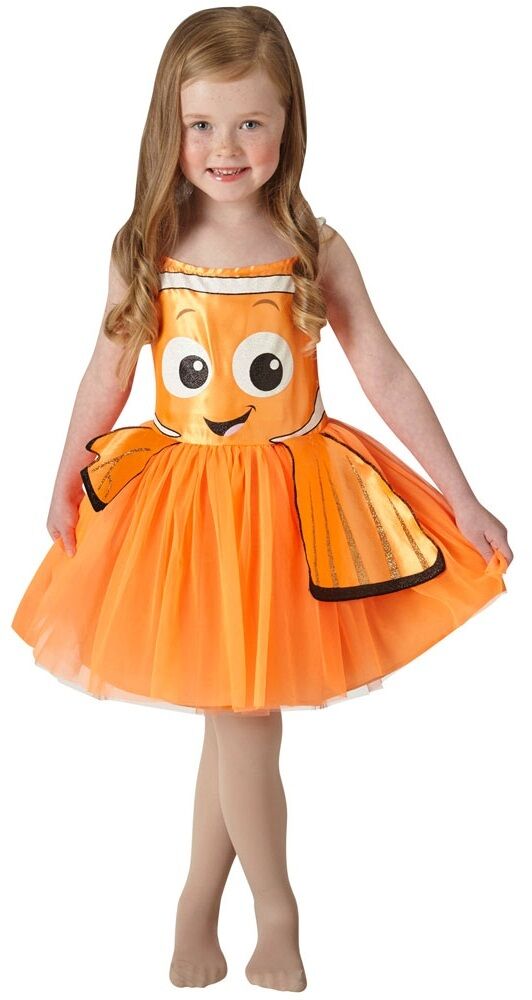 Official Disney Orange Finding Nemo Dory Tutu Fancy Dress Costume Outfit For Girls