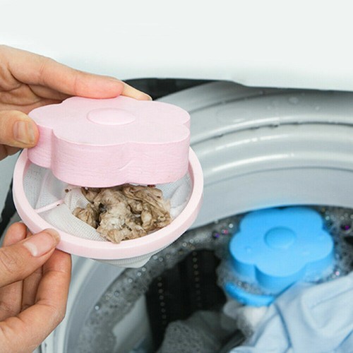 Flower Washing Machine Hair Removal Home Laundry Ball Floating Filter Mesh Bag