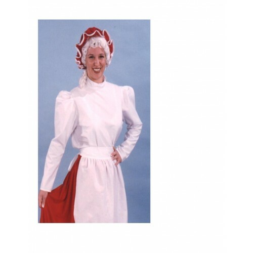 ADULT WOMENS LADIES 19TH VICTORIAN GIBSON GIRL BLACK WHITE COSTUME BLOUSE SHIRT