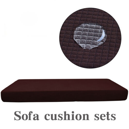 1-4 Seats Waterproof Sofa Seat Cushion Cover Couch Stretchy Slipcovers Protect 