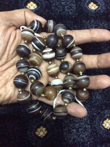 17/" strand Seller Egyptian Suleiman Yemeni Agate Stone Necklace عقيق سليماني