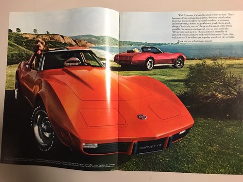 1975 CORVETTE brochure Free Shipping!