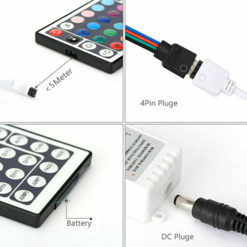 4Pin //5Pin 3//24//40//44 Key Mini IR Receiver Remote Controller for RGB LED Strip