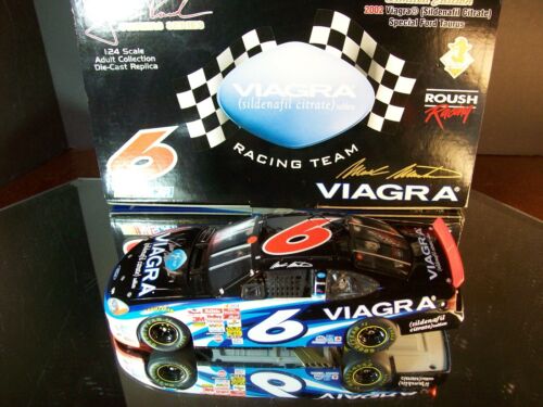 Details about   Mark Martin #6 Viagra No Bull Million Charlotte Autographed 2002 Ford Taurus 