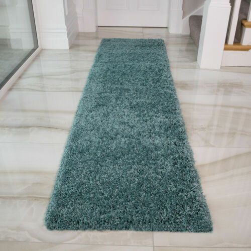 Duck Egg Shaggy Runner RugLong Hallway RugsBlue Carpet RunnersCHEAP Mat