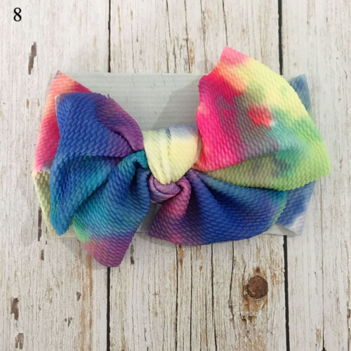 Baby Large Headband Big Bowknot Printed Infant Newborn Top Knotted Soft Headwrap