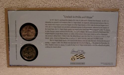 WB5 2009 Virgin Islands  First Day Cover P /& D  State Quarter Sealed Cello