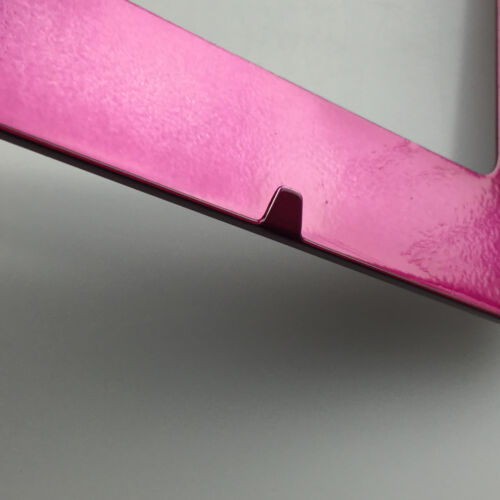 KA Depot Custom Laser Engraved Stainless Steel License Plate Frame Hot Pink New