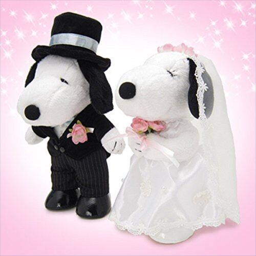 NEW PEANUTS Snoopy /& Belle Wedding Welcome Doll Plush Stuffed Western style L