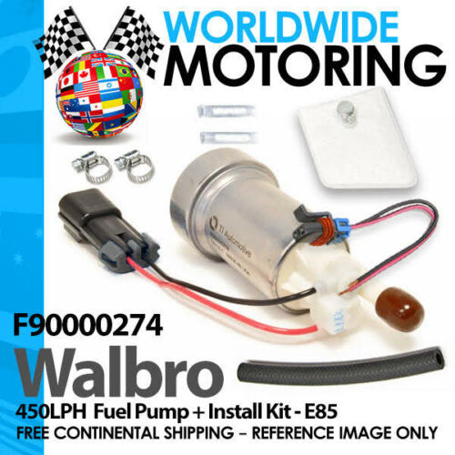 GENUINE WALBRO F90000274 E85 RACING FUEL PUMP 450 LPH HIGH PRESSURE PUMP /& KIT