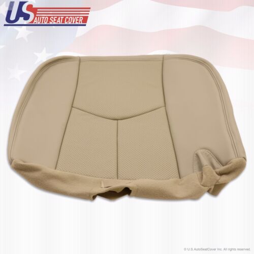 2004 Cadillac Escalade 2nd Row Driver Bottom Perforated Leather Seat Cover Tan