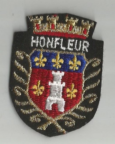 ECUSSON A COUDRE HONFLEUR 14 CALVADOS NORMANDIE 6.5X5 CM TOUR BLANCHE