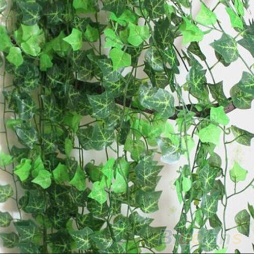 Home Laub Dekor Grünpflanze Efeu Blatt Künstlich Blum Kunststoff Girlande Reb Sa