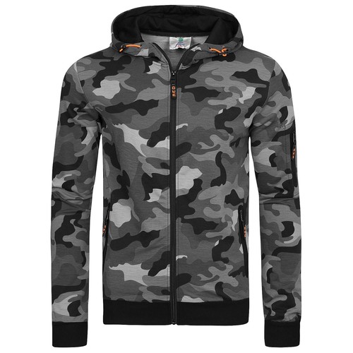 OZONEE Uomo con Cappuccio Pullover Felpa Pullover Cappuccio Red Fireball 1221