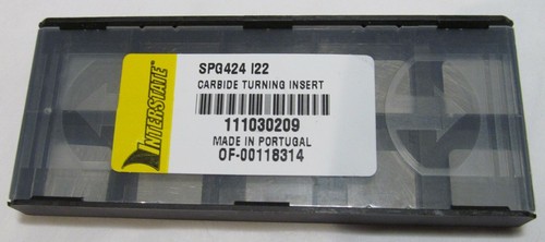 10-PK Interstate SPG424 Grade i22 Carbide Turning Inserts Uncoated 1//2 1//8 1//16