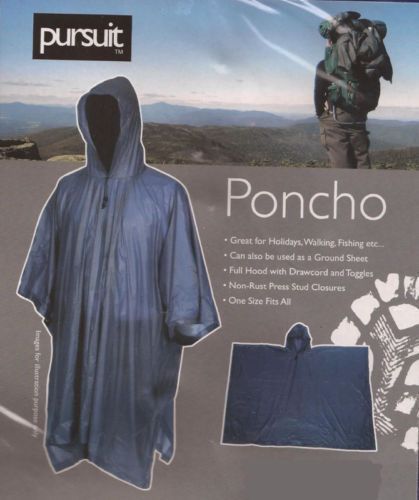 PURSUIT ADULTS WATERPROOF PONCHO CAPE RAIN MAC WALKING FISHING BIKING CAMPING