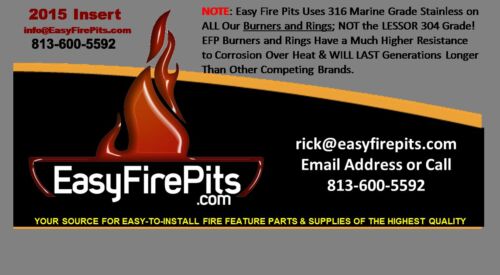 T36K++ DIY PRE-PLUMBED GAS FIRE PIT KIT & 36" LIFETIME WARRANTED 316 BURNER 