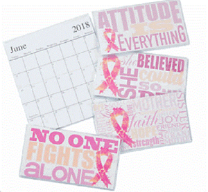 1 2018-2019 Pocket 2 Year Calendar /"Pink Ribbon ** FREE SHIPPING**