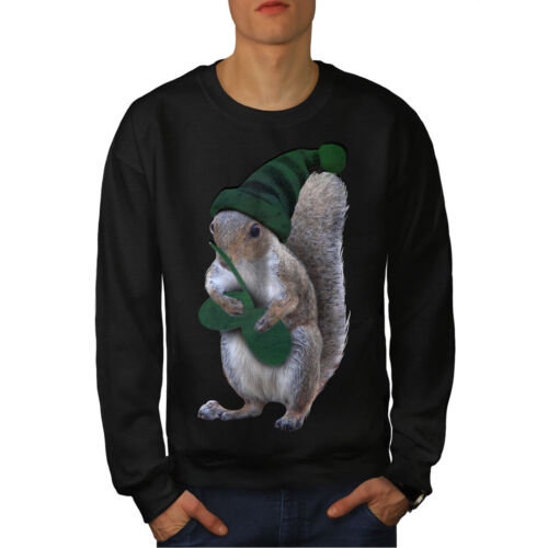 Nut Dwarf Casual Pullover Jumper Wellcoda Green Squirrel Hat Mens Sweatshirt