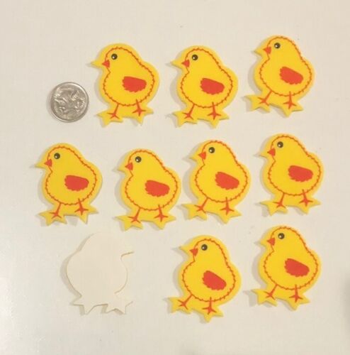 10 Foam Chicken Embellishment Stickers Chick Easter Cards Aussie Seller 
