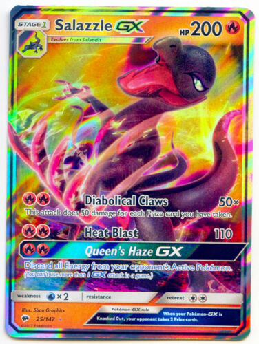 Details about  / Salazzle GX 25//147 Holo Rare Burning Shadows NM with Tracking
