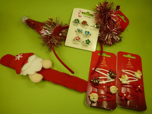 19 Teile Weihnachten Nikolaus Advent Mädchen Haarclips Haarreif Ring Armband NEU