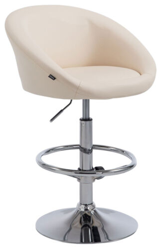 Tabouret bar MIAMI V2 similicuir pied trompette chromé comptoir rembourré neuf