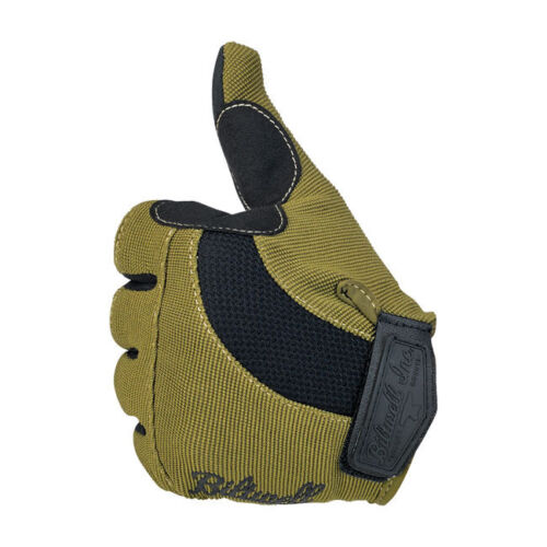 Motorrad Handschuhe Biltwell Moto Gloves Olive-Schwarz-Beige Größe S