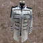 Mens Sequins Glitter Singer Military Court Tassels Blazer Costume Coat Jacket hu