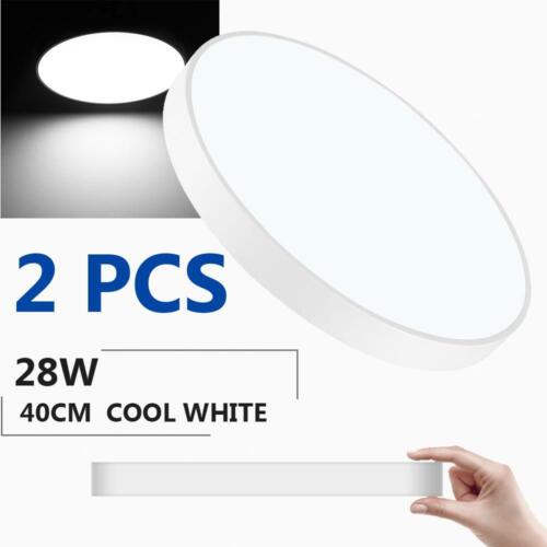 2X 28W LED Ceiling Down Light Flat Panel Spotlights Ultra Slim Cool White Round 