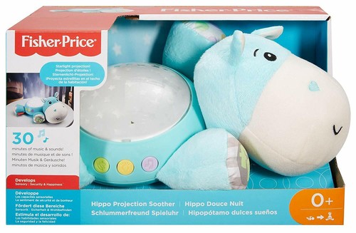 Fisher-Price CGN86 Nilpferd Schlummerlicht Spieluhr Nachtlicht mit Sternenlicht