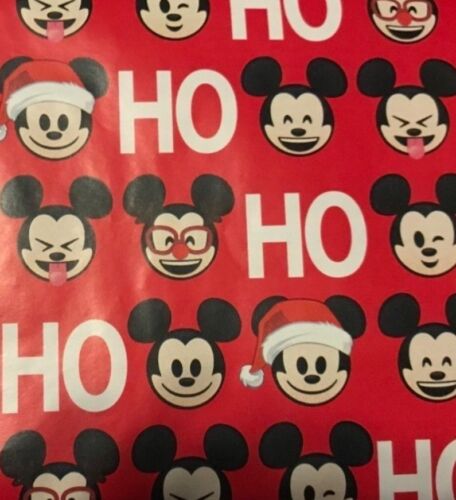 Disney Mickey Mouse Rare Red NoseWrapping Paper 20 sq ft roll-Free shipping note