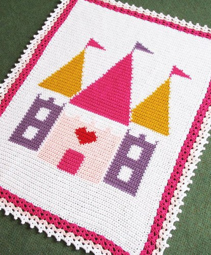 Crochet Patterns-PRINCESS CASTLE Afghan Pattern *EASY*