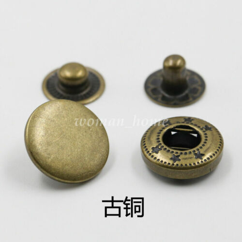 Wholesale Metal Snap Fasteners Popper Press Stud Buttons DIY for Clothes 10-20mm 